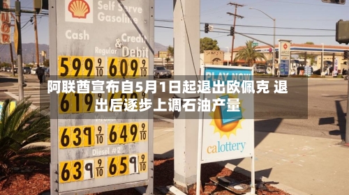 阿联酋宣布自5月1日起退出欧佩克 退出后逐步上调石油产量