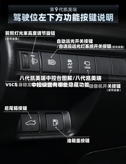 八代凯美瑞中控台图解/八代凯美瑞中控设置有哪些隐藏功能
