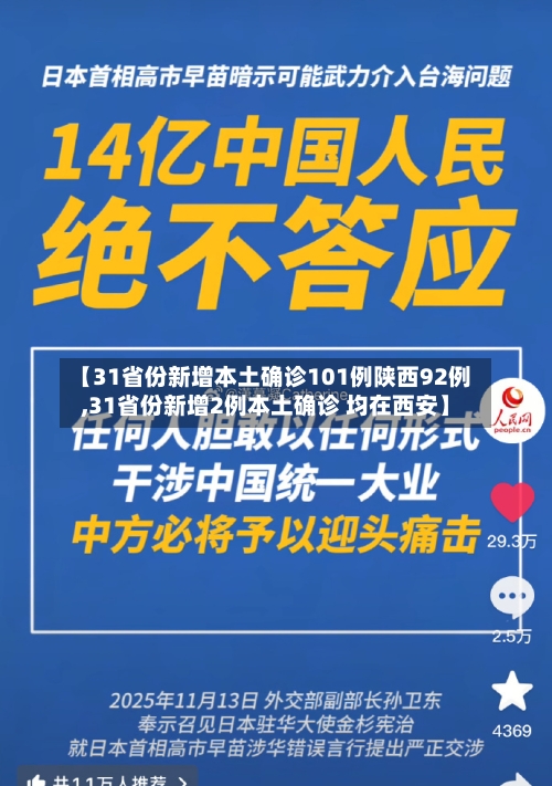 【31省份新增本土确诊101例陕西92例,31省份新增2例本土确诊 均在西安】-第2张图片
