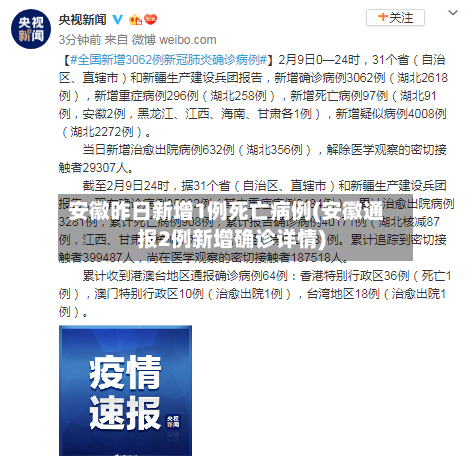 安徽昨日新增1例死亡病例(安徽通报2例新增确诊详情)-第3张图片
