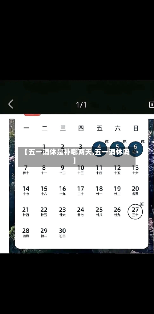 【五一调休是补哪两天,五一调休吗】-第2张图片