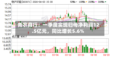 青农商行：一季度实现归母净利润12.5亿元，同比增长5.6%