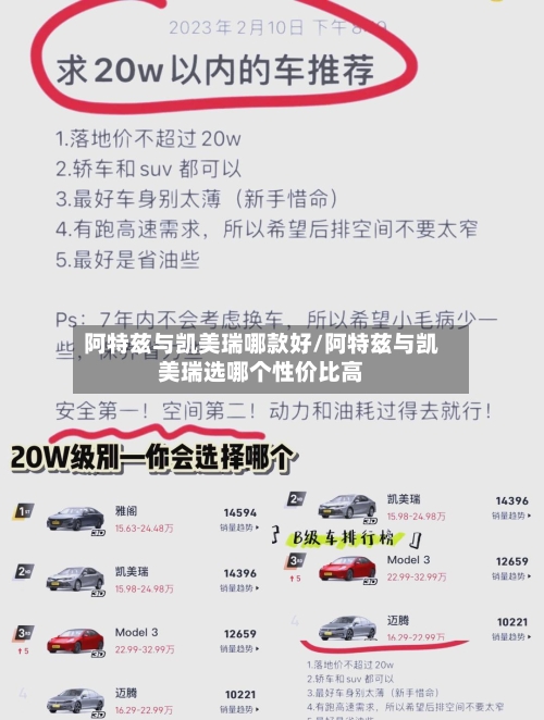 阿特兹与凯美瑞哪款好/阿特兹与凯美瑞选哪个性价比高-第2张图片