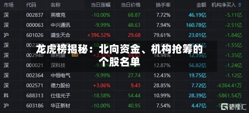 龙虎榜揭秘：北向资金、机构抢筹的个股名单-第2张图片