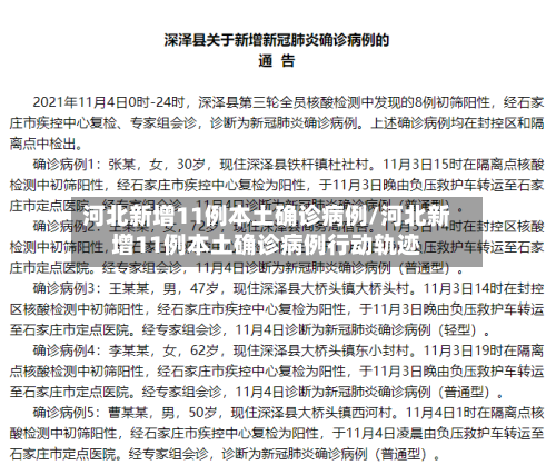 河北新增11例本土确诊病例/河北新增11例本土确诊病例行动轨迹-第3张图片