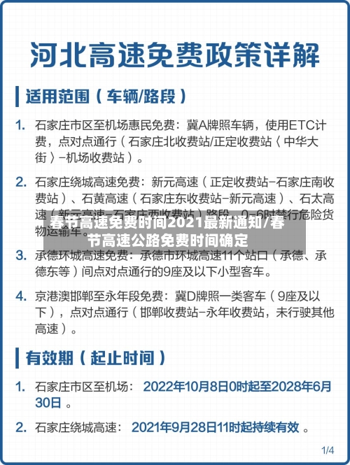 春节高速免费时间2021最新通知/春节高速公路免费时间确定-第3张图片
