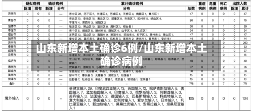 山东新增本土确诊6例/山东新增本土确诊病例-第3张图片