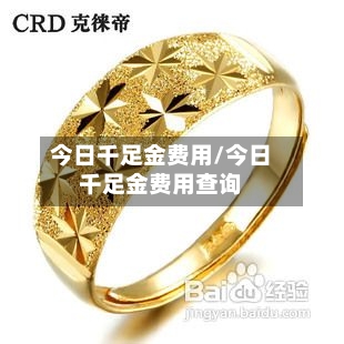 今日千足金费用/今日千足金费用查询