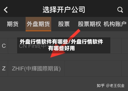 外盘行情软件有哪些/外盘行情软件有哪些好用