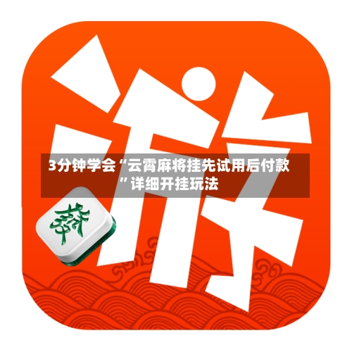 3分钟学会“云霄麻将挂先试用后付款”详细开挂玩法-第3张图片