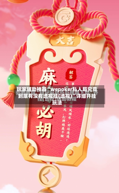玩家辅助神器“wepoker私人局究竟到底有没有透视挂(透视)	”详细开挂玩法-第2张图片