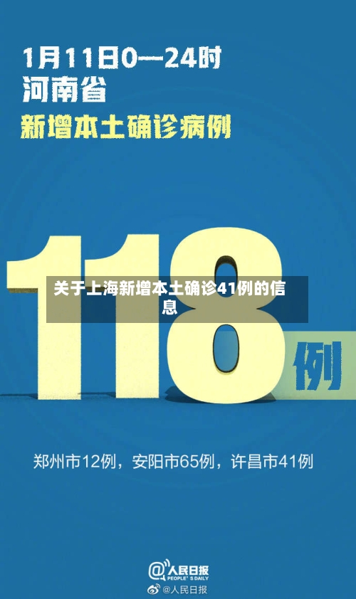 关于上海新增本土确诊41例的信息