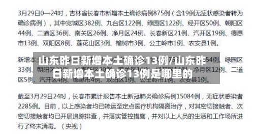 山东昨日新增本土确诊13例/山东昨日新增本土确诊13例是哪里的-第2张图片
