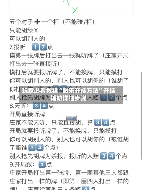 玩家必看教程“微乐开挂方法”开挂辅助详细步骤-第3张图片