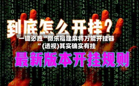一键必胜“微乐福建麻将万能开挂器”(透视)其实确实有挂-第3张图片