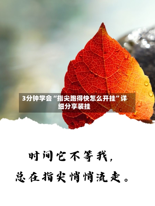 3分钟学会“指尖跑得快怎么开挂	”详细分享装挂-第2张图片