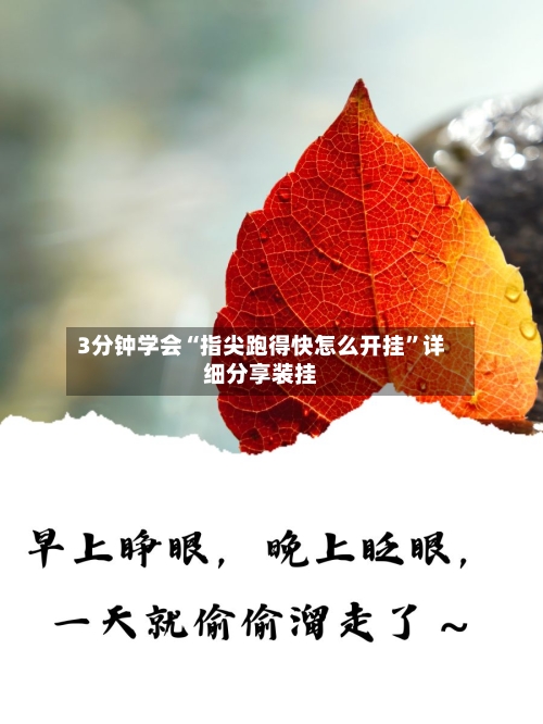 3分钟学会“指尖跑得快怎么开挂”详细分享装挂-第3张图片