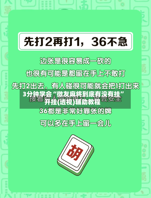 3分钟学会“微友麻将到底有没有挂”开挂(透视)辅助教程-第3张图片