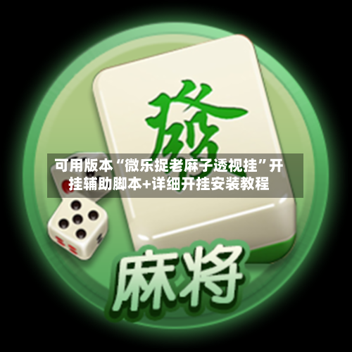 可用版本“微乐捉老麻子透视挂”开挂辅助脚本+详细开挂安装教程