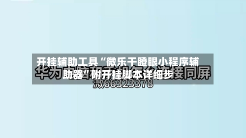 开挂辅助工具“微乐干瞪眼小程序辅助器	”附开挂脚本详细步-第2张图片