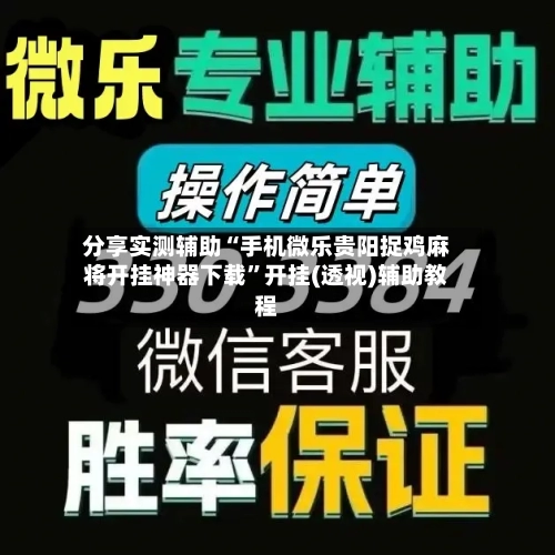 分享实测辅助“手机微乐贵阳捉鸡麻将开挂神器下载”开挂(透视)辅助教程-第3张图片