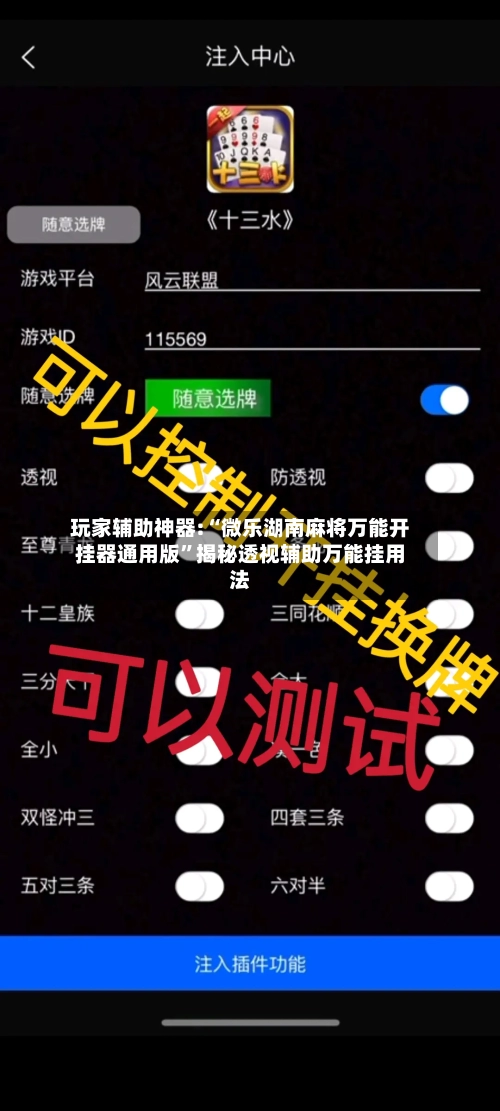 玩家辅助神器:“微乐湖南麻将万能开挂器通用版”揭秘透视辅助万能挂用法-第2张图片