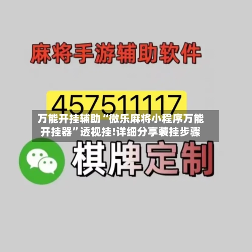 万能开挂辅助“微乐麻将小程序万能开挂器”透视挂!详细分享装挂步骤-第2张图片