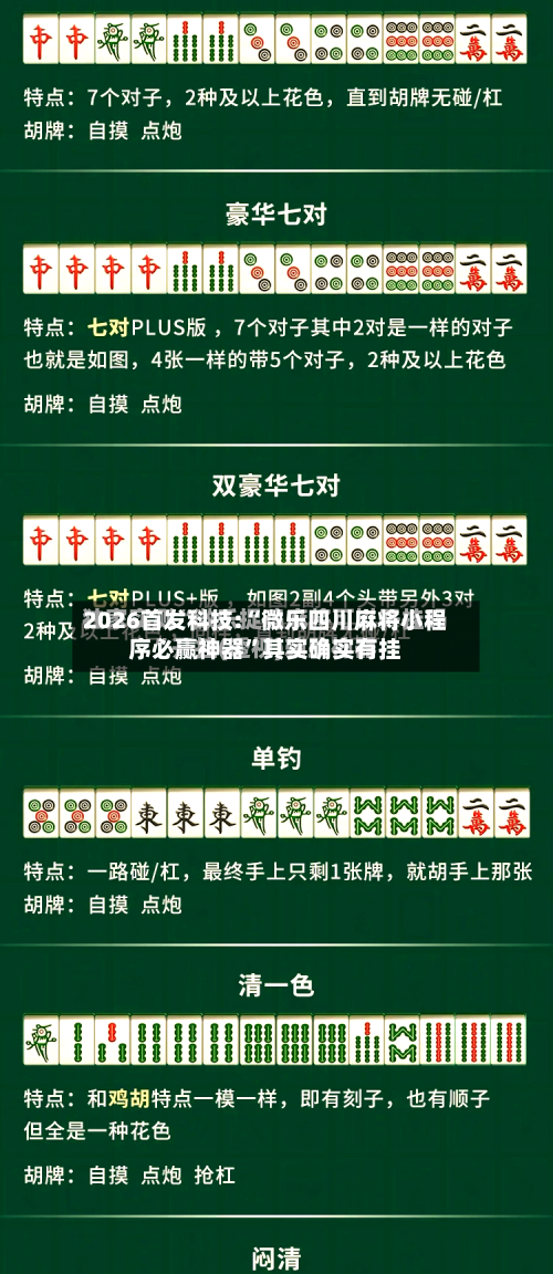 2026首发科技:“微乐四川麻将小程序必赢神器”其实确实有挂-第3张图片