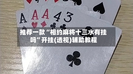 推荐一款“相约麻将十三水有挂吗”开挂(透视)辅助教程