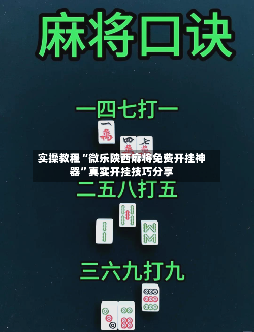 实操教程“微乐陕西麻将免费开挂神器”真实开挂技巧分享-第2张图片