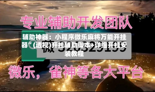 辅助神器：小程序微乐麻将万能开挂器”(透视)开挂辅助脚本+详细开挂安装教程-第1张图片