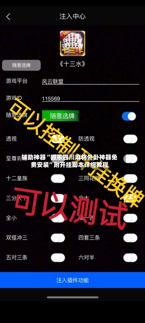 辅助神器“微乐四川麻将外卦神器免费安装”附开挂脚本详细教程-第2张图片