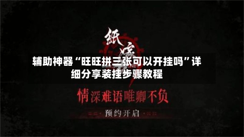 辅助神器“旺旺拼三张可以开挂吗”详细分享装挂步骤教程-第3张图片