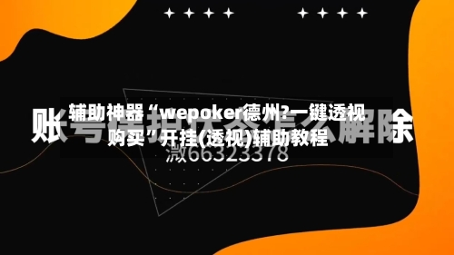 辅助神器“wepoker德州?一键透视购买”开挂(透视)辅助教程-第3张图片