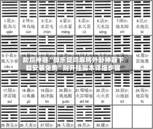 助赢神器“微乐捉鸡麻将外卦神器下载安装免费”附开挂脚本详细步骤-第2张图片