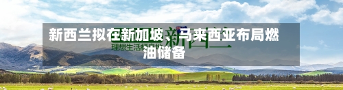 新西兰拟在新加坡、马来西亚布局燃油储备-第2张图片