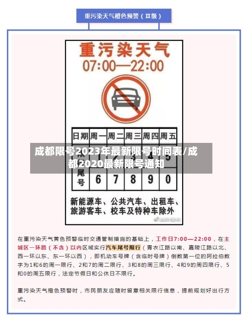 成都限号2023年最新限号时间表/成都2020最新限号通知-第3张图片