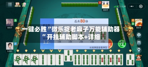 一键必胜“微乐捉老麻子万能辅助器”开挂辅助脚本+详细