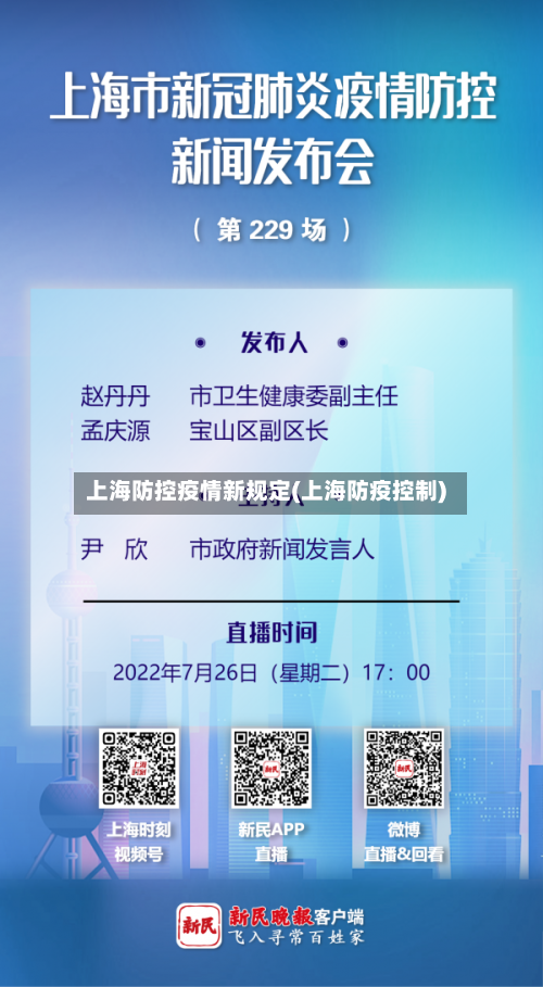上海防控疫情新规定(上海防疫控制)