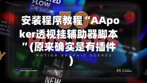 安装程序教程“AApoker透视挂辅助器脚本”(原来确实是有插件)