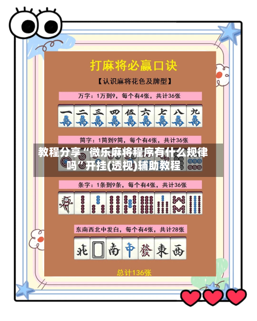 教程分享“微乐麻将程序有什么规律吗”开挂(透视)辅助教程