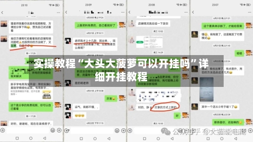 实操教程“大头大菠萝可以开挂吗”详细开挂教程