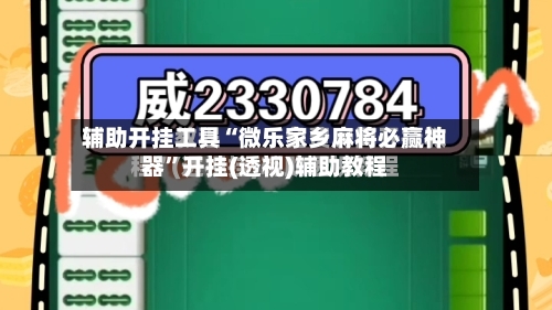 辅助开挂工具“微乐家乡麻将必赢神器”开挂(透视)辅助教程