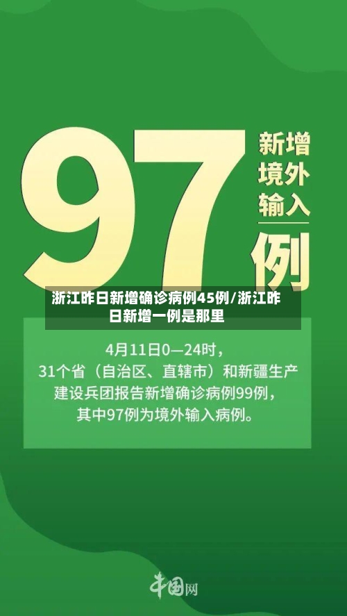 浙江昨日新增确诊病例45例/浙江昨日新增一例是那里