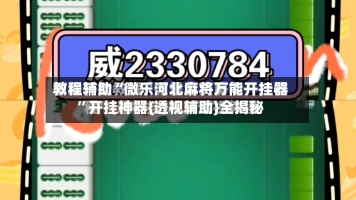 教程辅助“微乐河北麻将万能开挂器”开挂神器{透视辅助}全揭秘