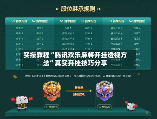实操教程“腾讯欢乐麻将开挂透视方法”真实开挂技巧分享