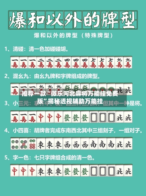 推荐一款“微乐河北麻将万能挂免费版”揭秘透视辅助万能挂