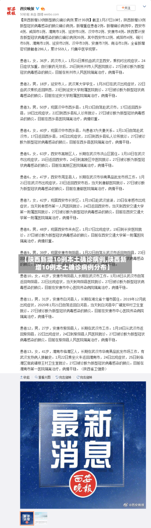 【陕西新增10例本土确诊病例,陕西新增10例本土确诊病例分布】