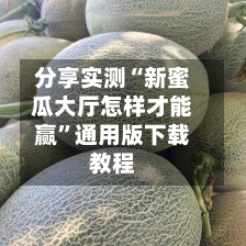 分享实测“新蜜瓜大厅怎样才能赢”通用版下载教程