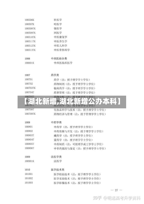 【湖北新增,湖北新增公办本科】